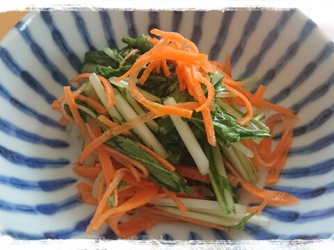 市販の浅漬けの素使用☆水菜とにんじんの浅漬け